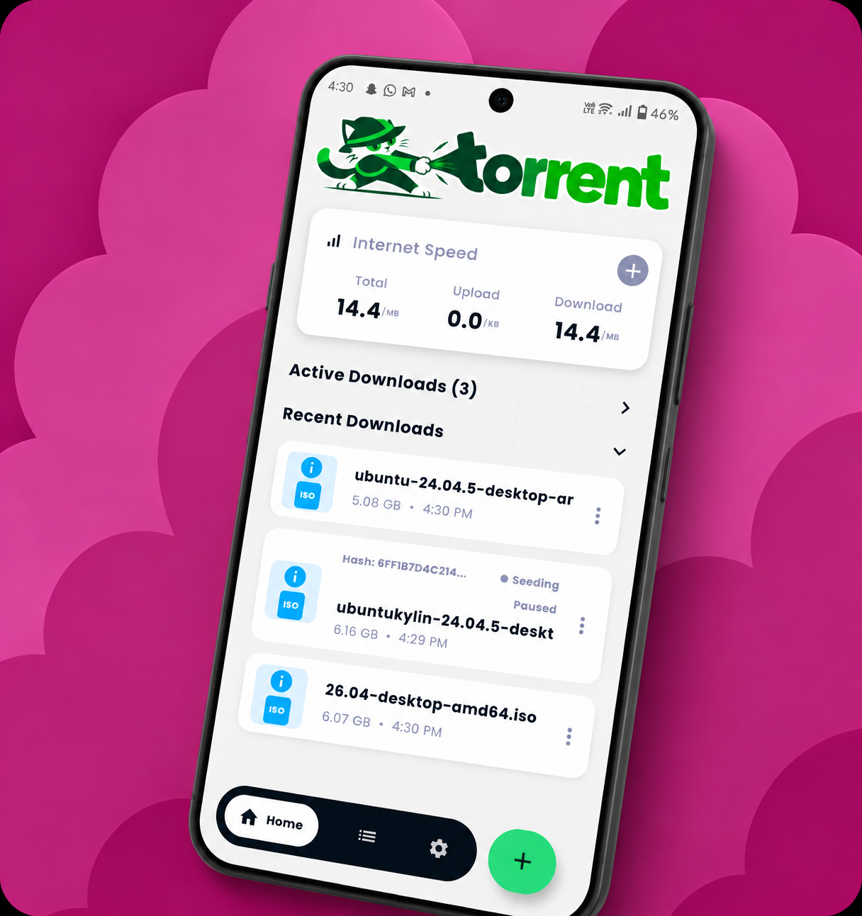 Built-In File Manager for Every Download — Tomtorrent torrent downloader app screenshot